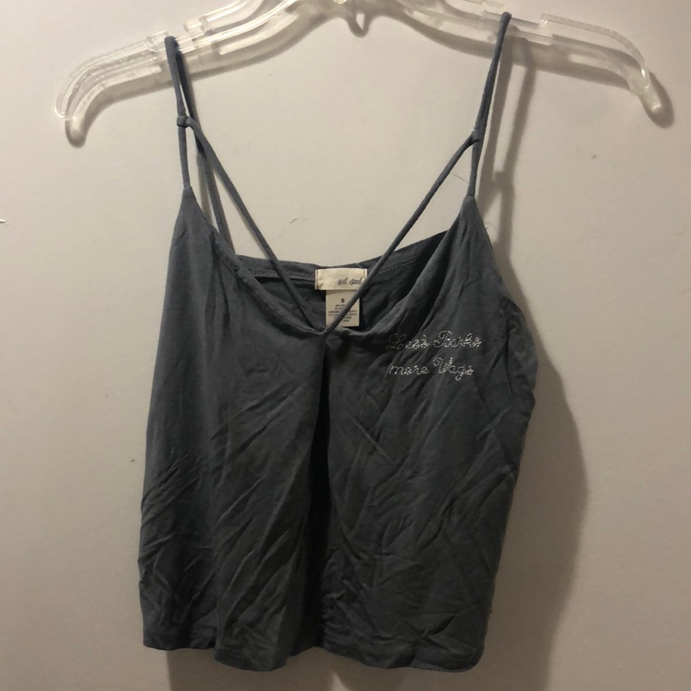 “Less Barks, more Wags” embroidered tank